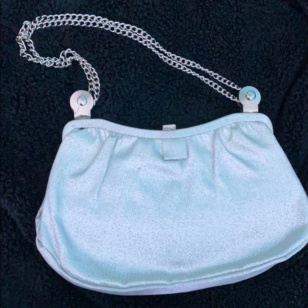 Vintage Shimmery Silver Purse/handbag